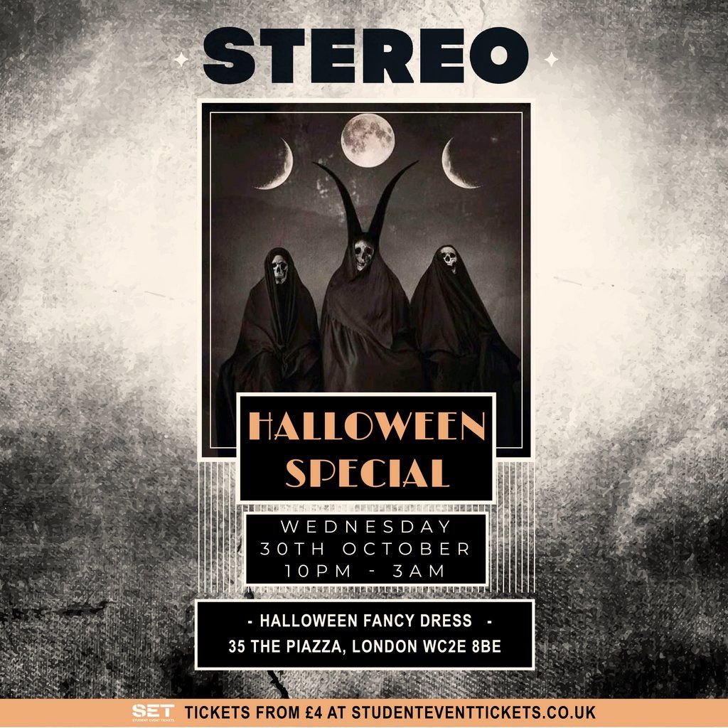 RVC HALLOWEEN SPECIAL @ STEREO COVENT GARDEN WEDNESDAY 30th OCTO