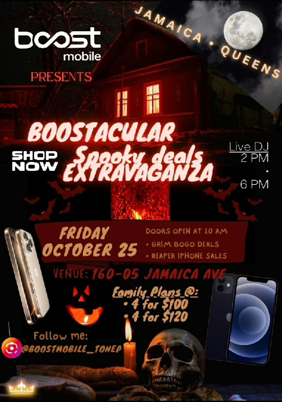 Boost Mobile DJ event at Jamaica Queens 160-05 Jamaica Ave | BOOSTACULAR