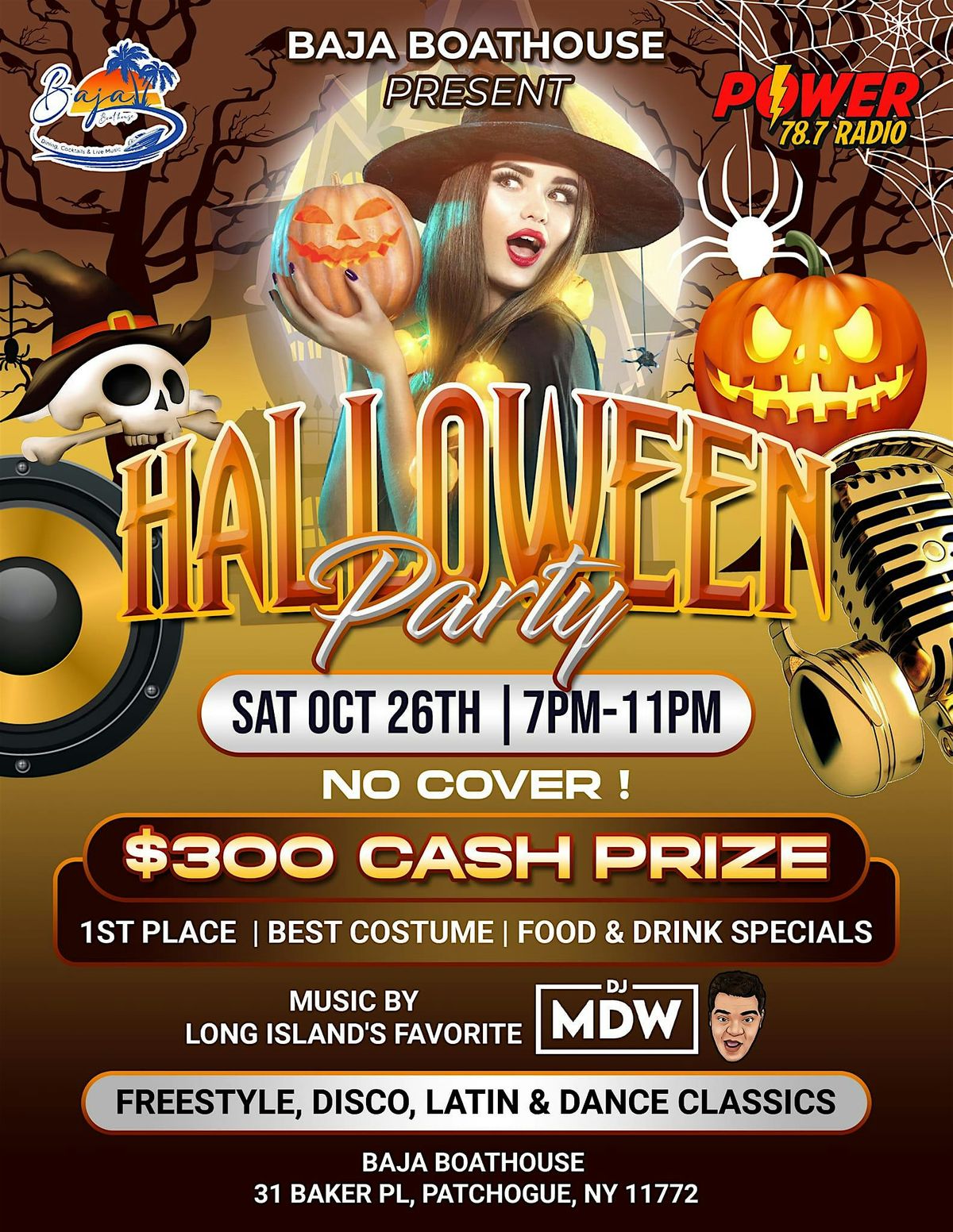 Halloween Party @Baja Boathouse + $300 Cash Prize Best costume