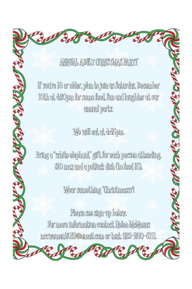 Adult Christmas Party | Naples Christian Church | December 10, 2022