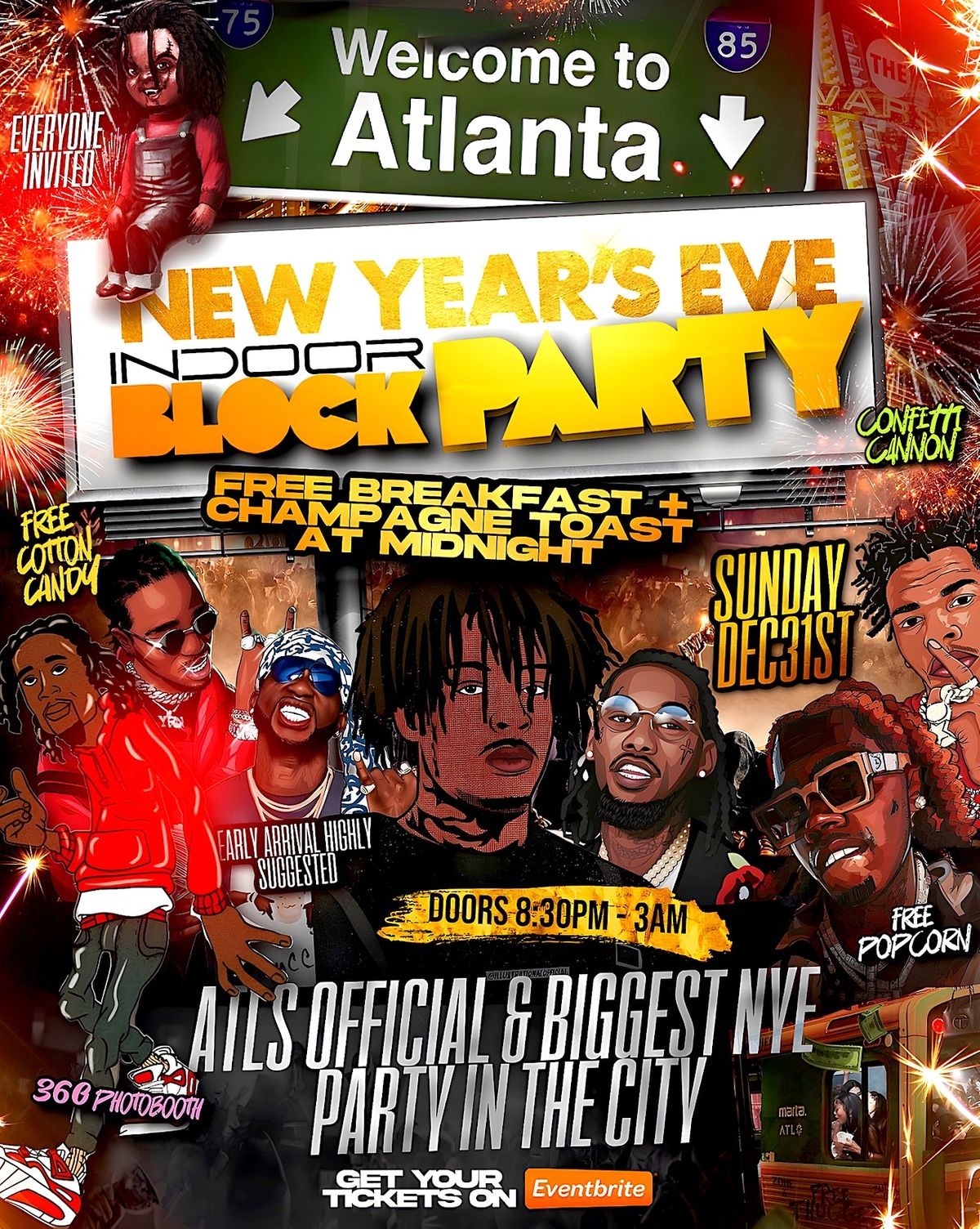 NEW YEARS EVE TO ATLANTA BASH [ONLY AGE 18 & UP NYE PARTY EVER