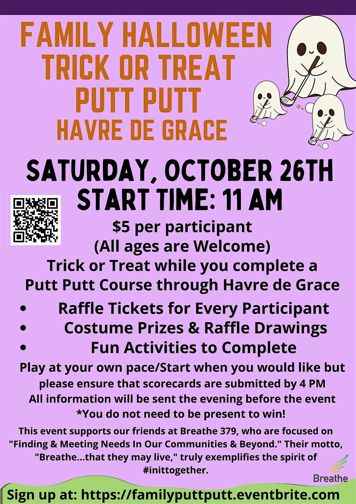 FAMILY TRICK or TREAT PUTT PUTT Course through Havre de Grace