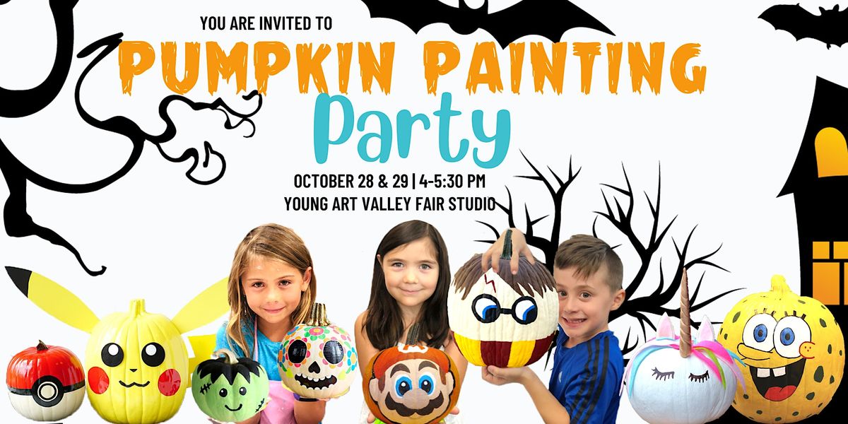 Pumpkin Painting Party In Person at Young Art Valley Fair Westfield