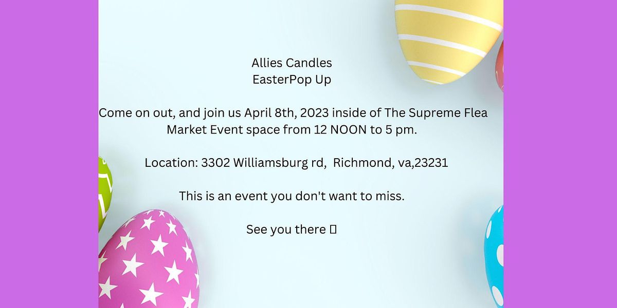 Allies Candles Easter Pop Up