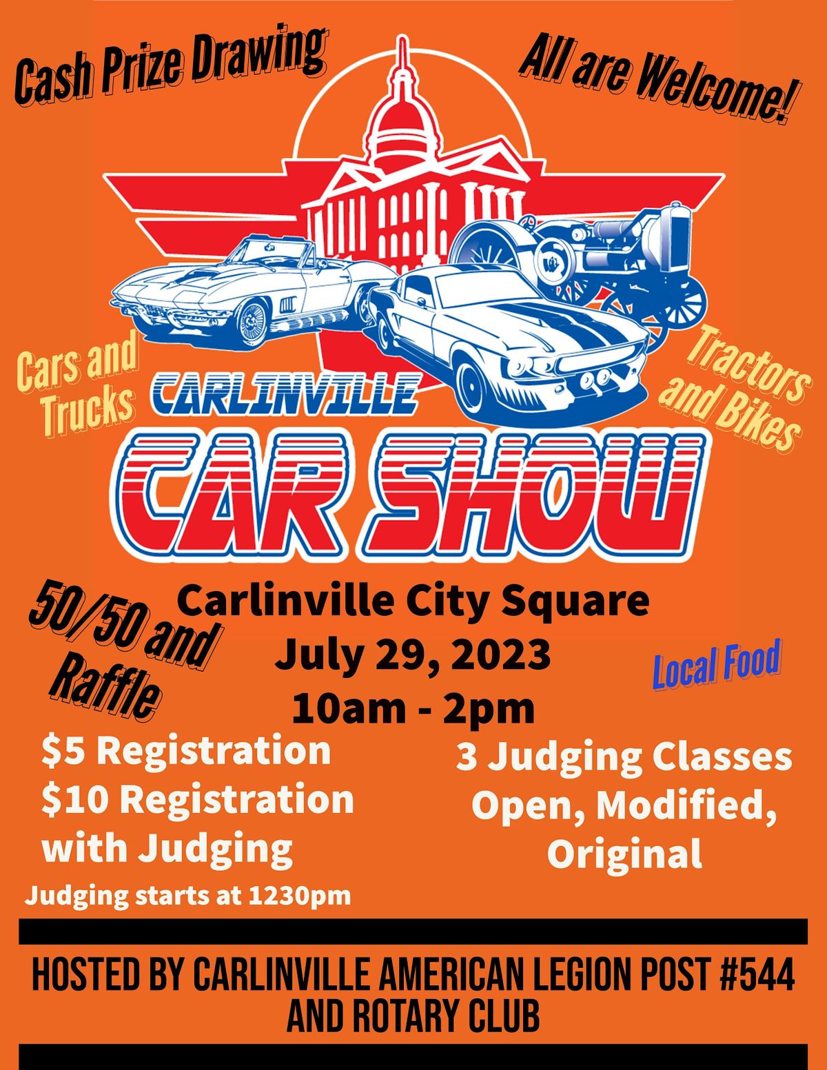 Carlinville Car Show 2023 Carlinville City Square July 29, 2023