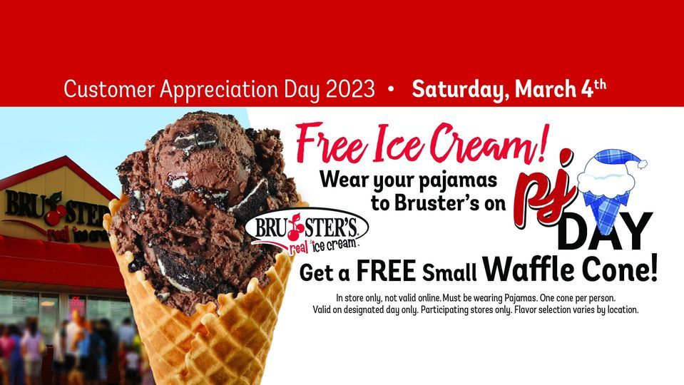 PJ day 2025 Bruster's Ice Cream Wilmington March 4, 2025