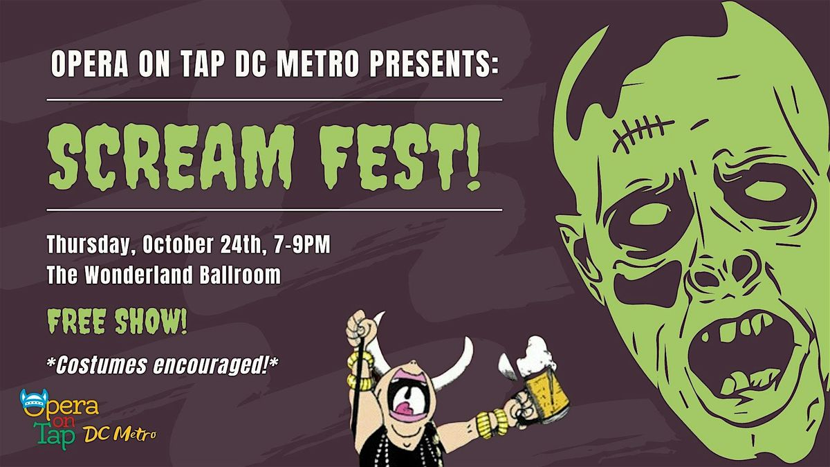 Opera on Tap DC Metro presents: Scream Fest!