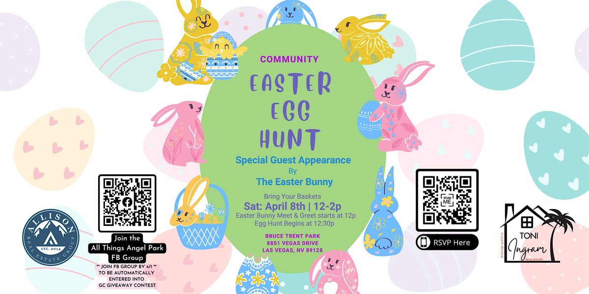 Free Community Easter Egg Hunt w\/ Special Appearance by The Easter Bunny!