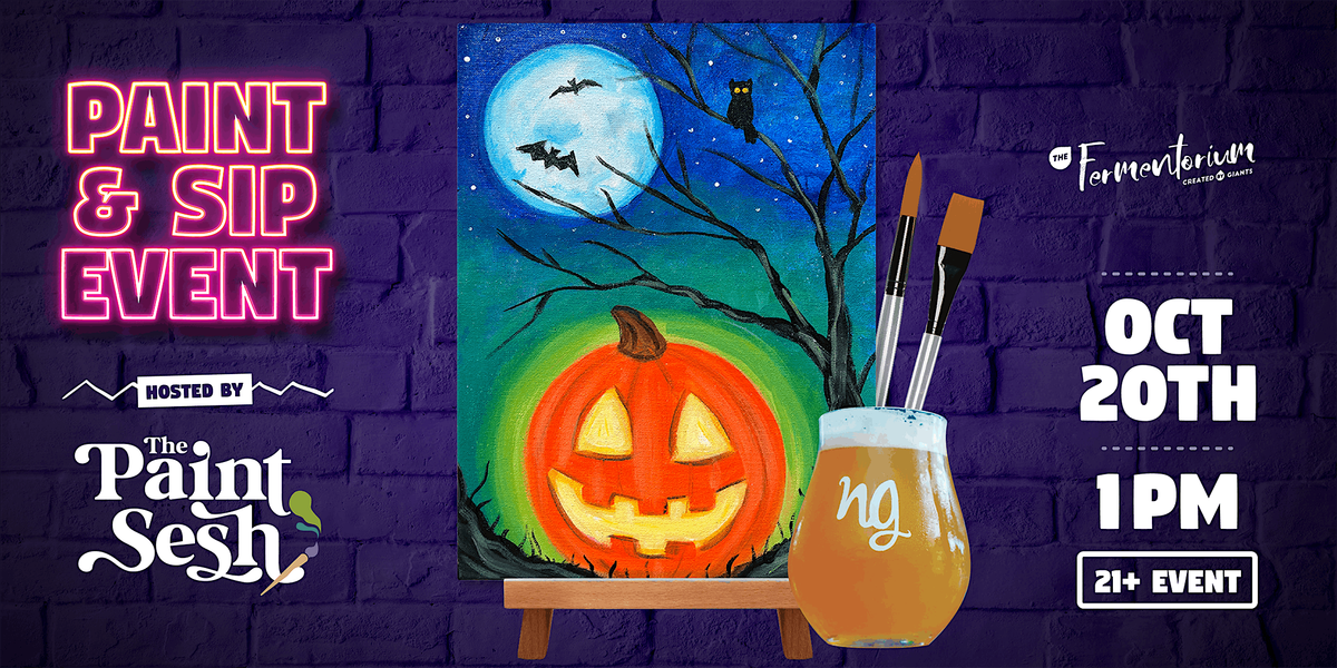 Halloween Paint & Sip Painting Event in Cincinnati, OH \u2013 \u201cJack-O-Lantern\u201d