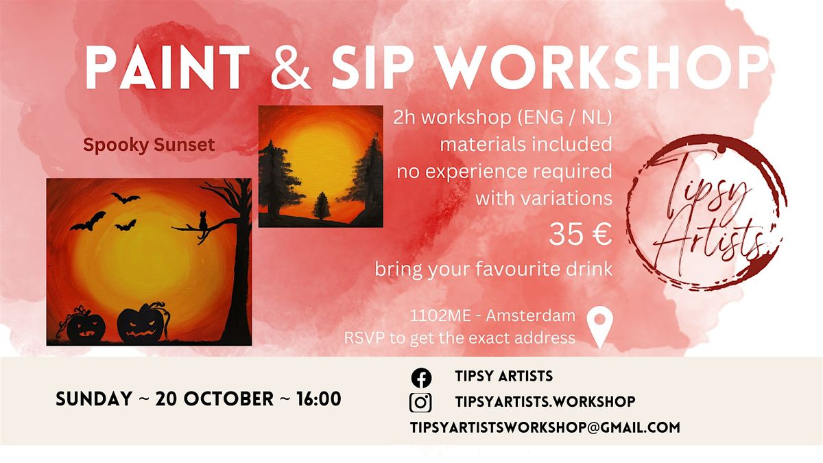 Paint & Sip Workshop - Spooky Sunset (Learn how to paint!)