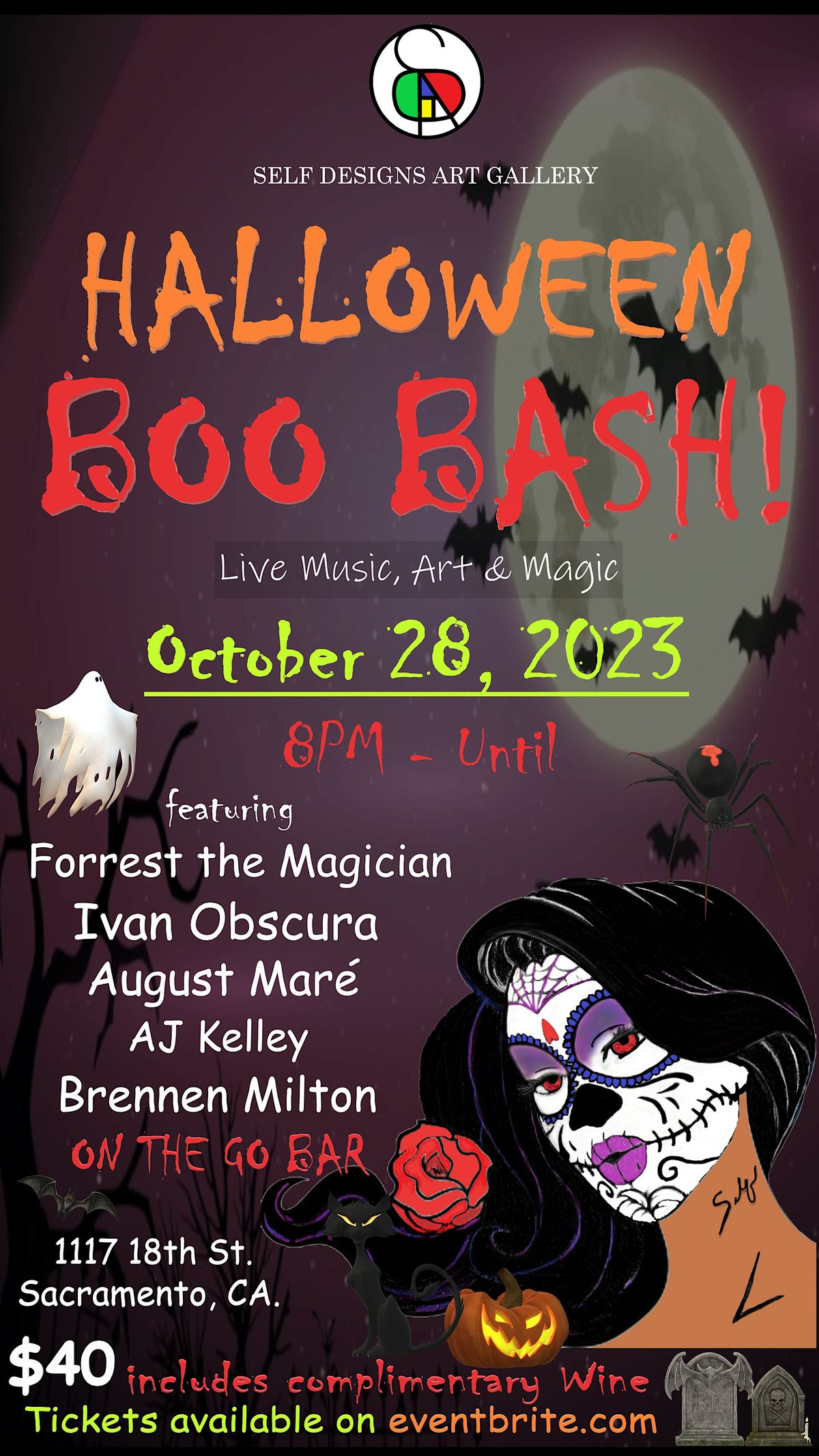 HALLOWEEN BOO BASH 21+ PARTY W\/ LIVE MAGIC, COMEDY, BELLY DANCING, POETRY..