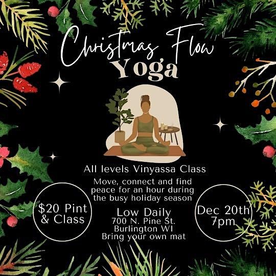 Christmas Yoga Flow Low Daily Brewery + Taproom, Burlington, WI