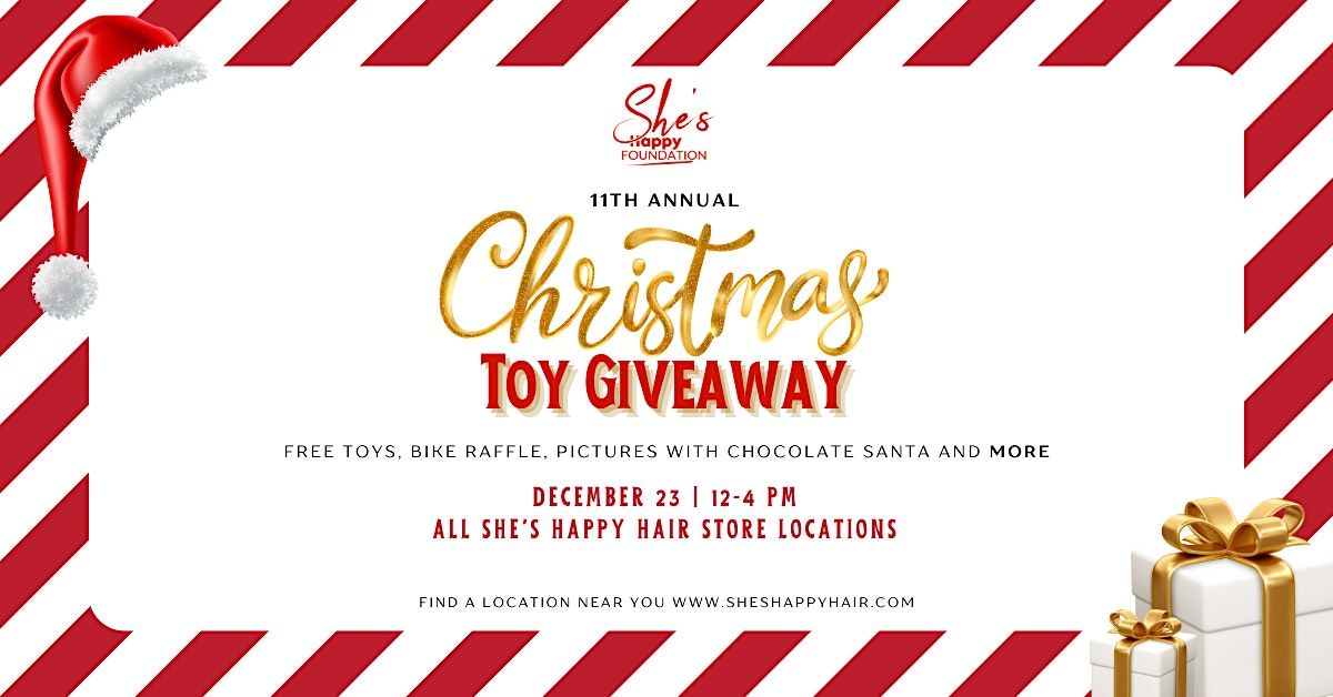 Shes Happy Hair Houston CHRISTMAS Toy & Bike Giveaway 3280 South