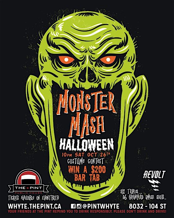 MONSTER MASH Halloween Costume Contest @ The Pint Whyte