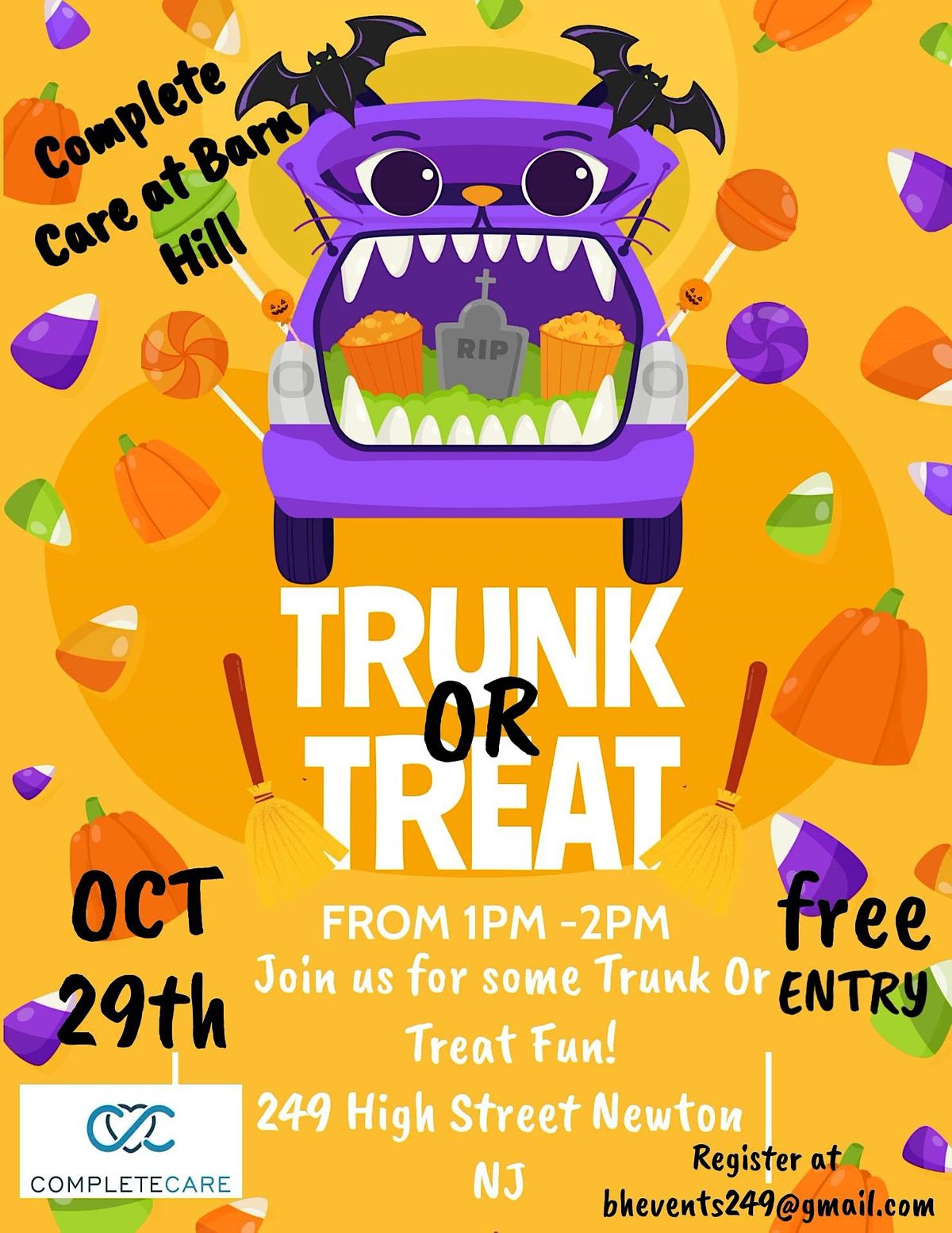 Trunk or Treat 249 High St, Newton, NJ October 29, 2022