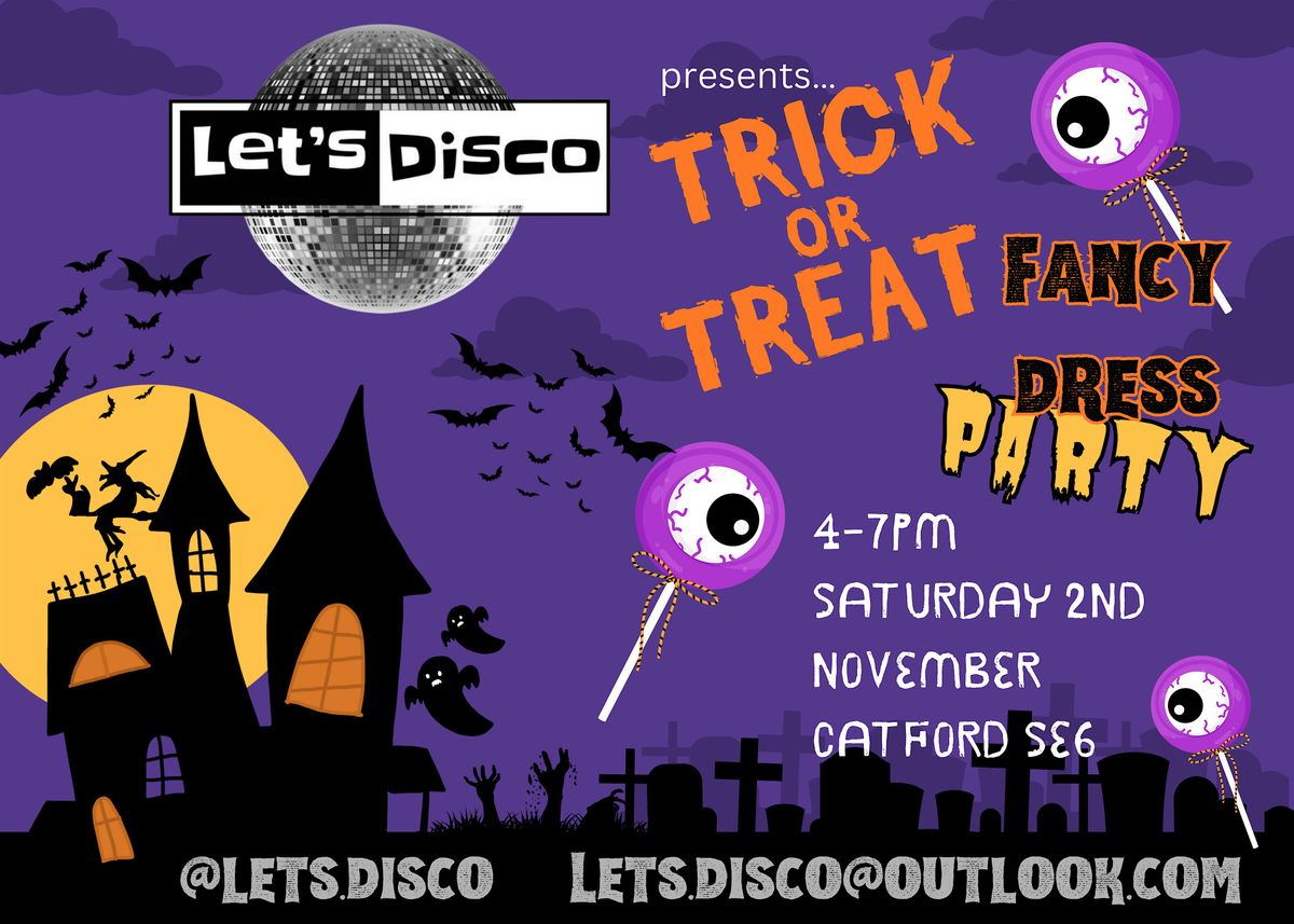 Let\u2019s Disco Trick or Treat Fancy Dress PARTY