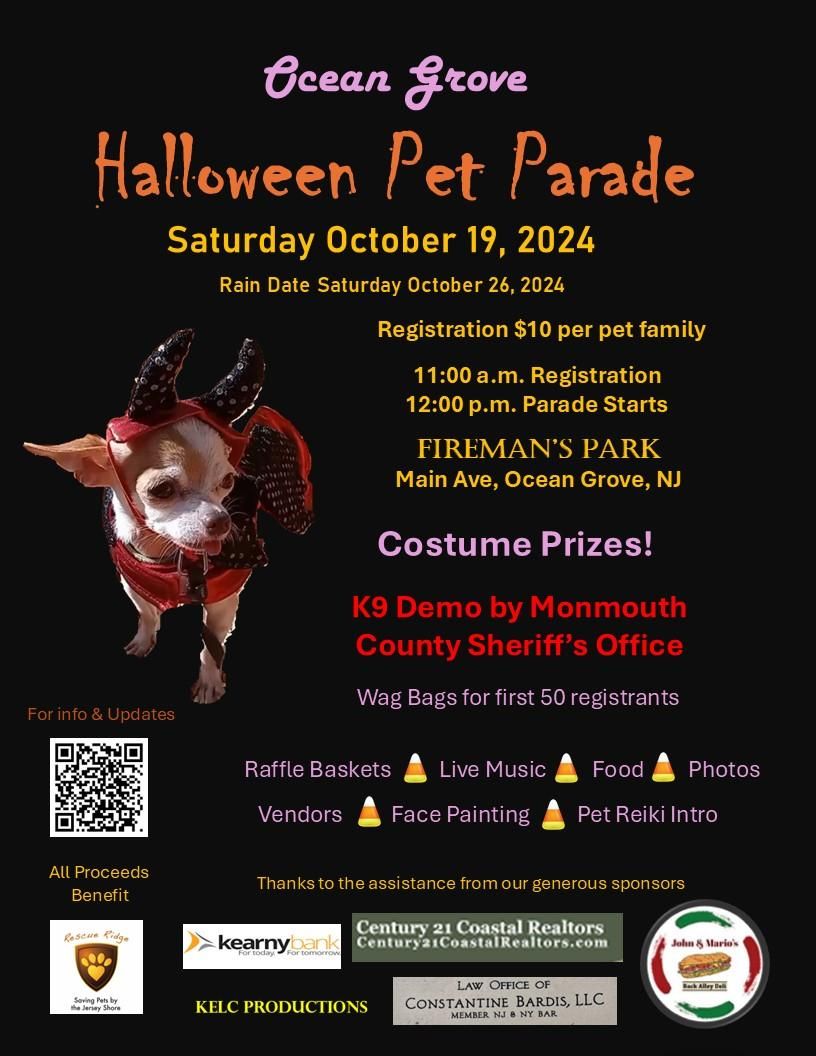 Ocean Grove Halloween Pet Parade & Costume Contest