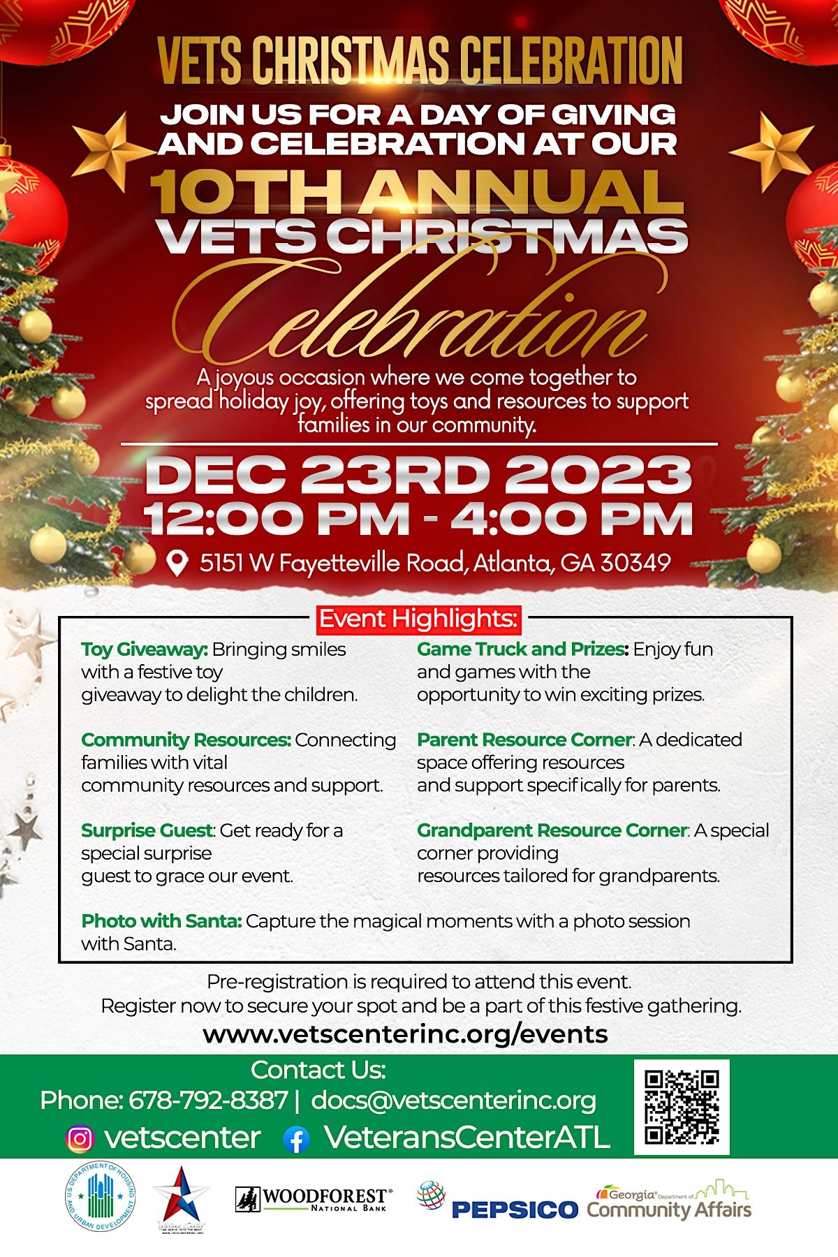Vets Christmas Celebration 2023 Steel City Grill, Atlanta, GA