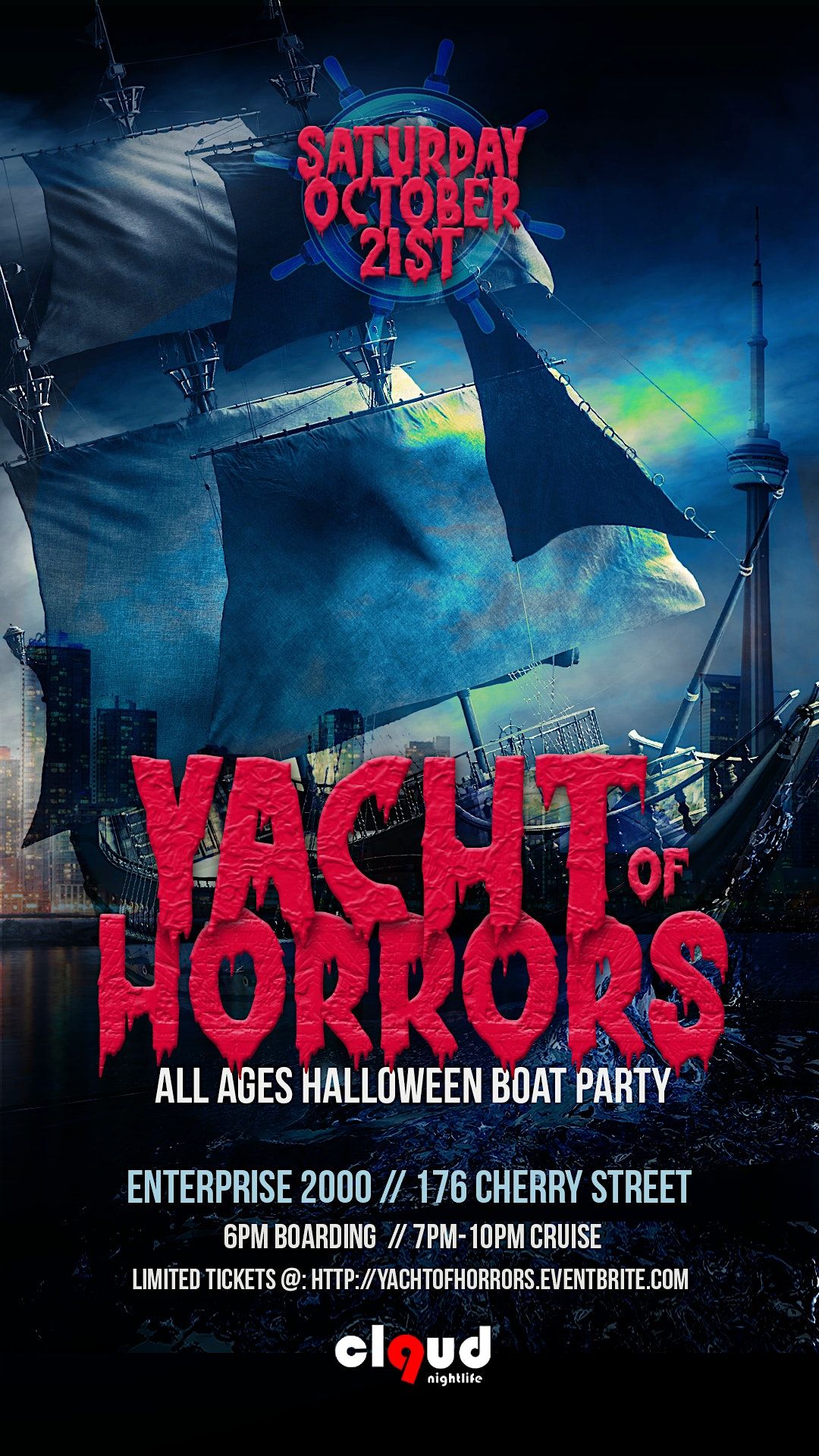 OCAD YACHT OF HORRORS | 17+ HALLOWEEN BOAT PARTY | SAT OCT 21 | 176 ...