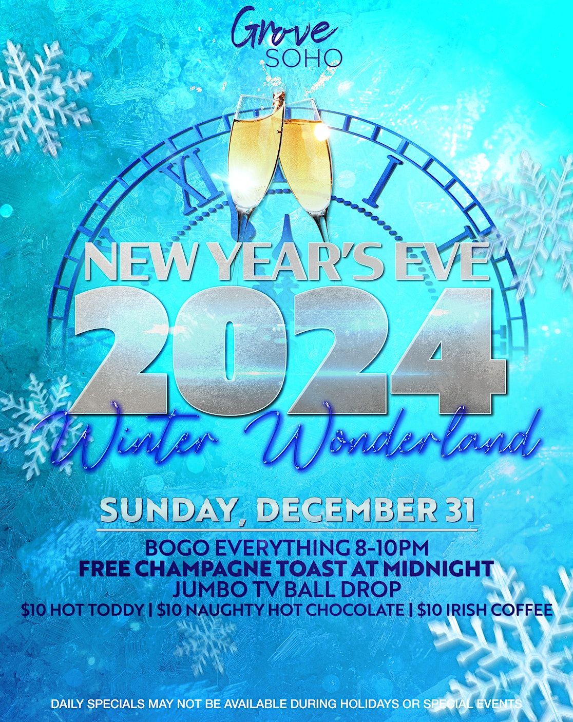 Grove Sohos Winter Wonderland New Years Eve 2024! Grove Soho, Tampa