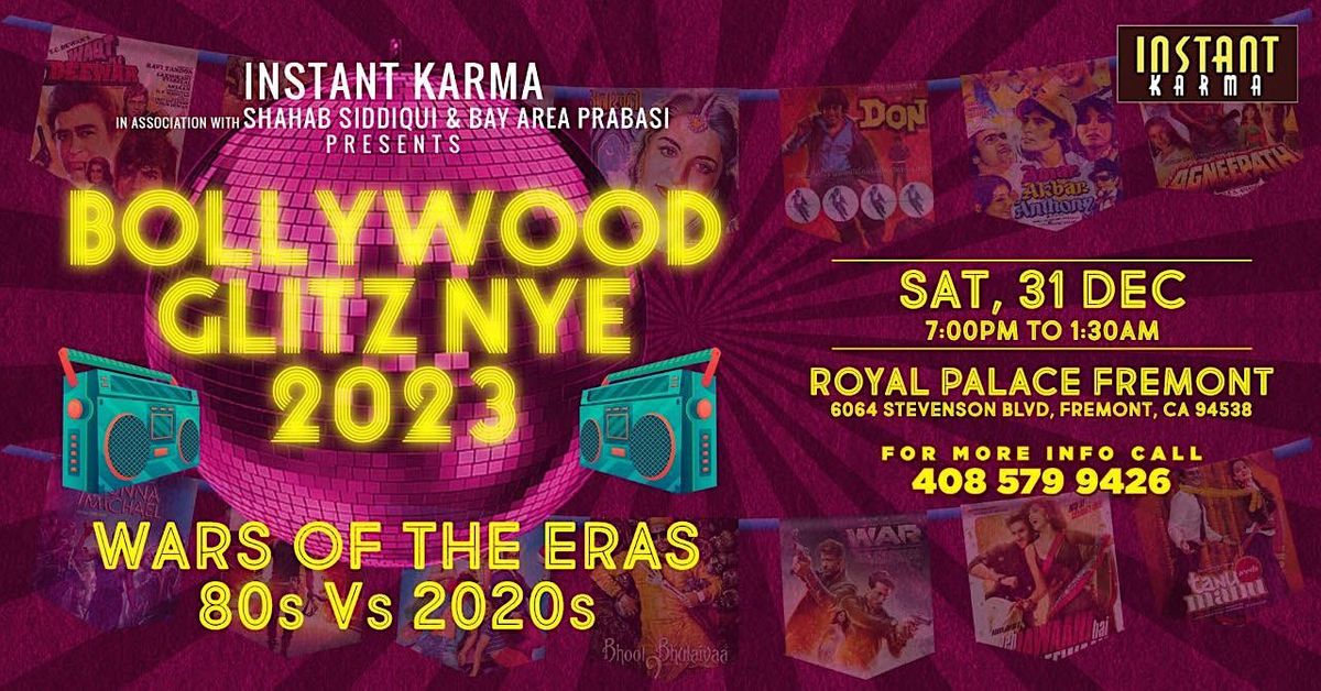 Bollywood Glitz NYE 2023 - War of the Eras 80s Vs 2020s