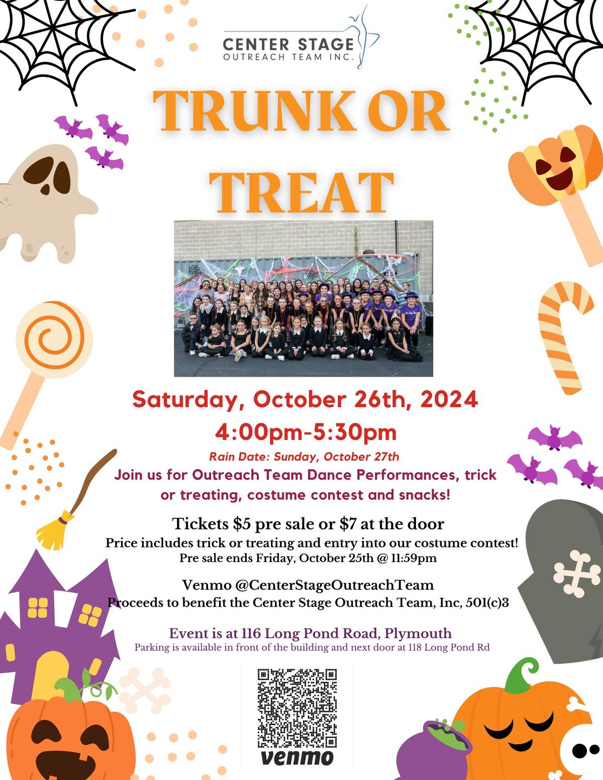 Trunk or Treat hosted by Center Stage Outreach Team