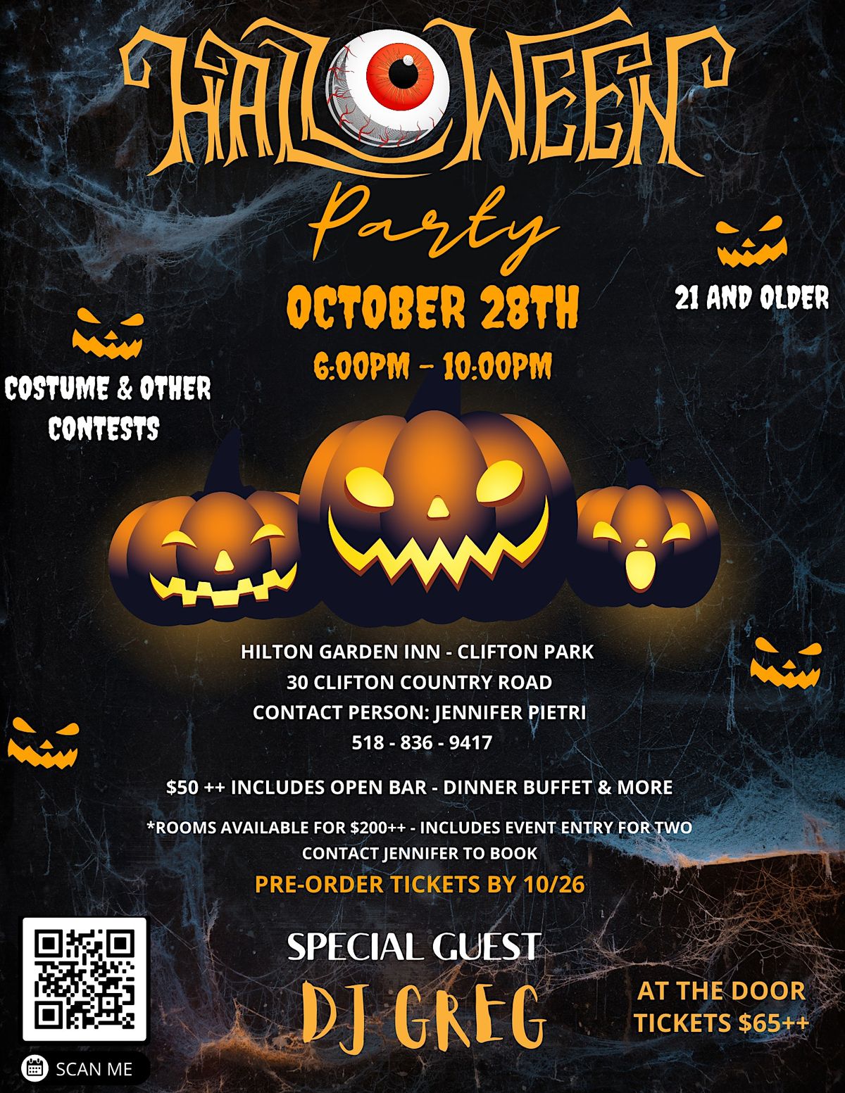 Halloween Party at Hilton Garden Inn Clifton Park