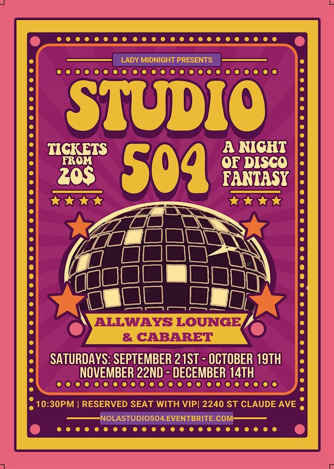 STUDIO 504: A night of Disco HALLOWEEN SPECIAL @ The Allways Cabaret Club