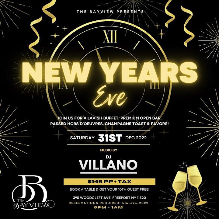 New Years Eve 2023 at Bayview on the Water Bayview on the Water