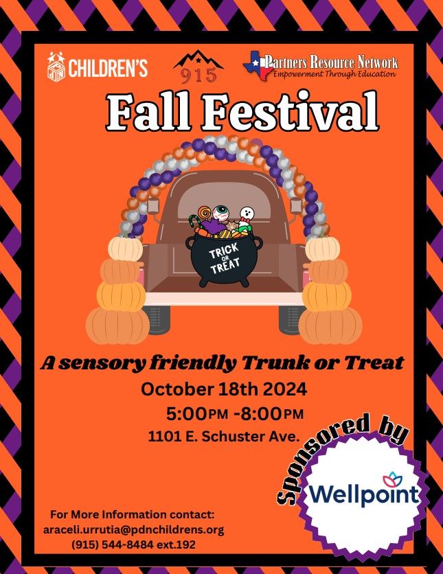 Fall Festival - Sensory Friendly Trunk or Treat