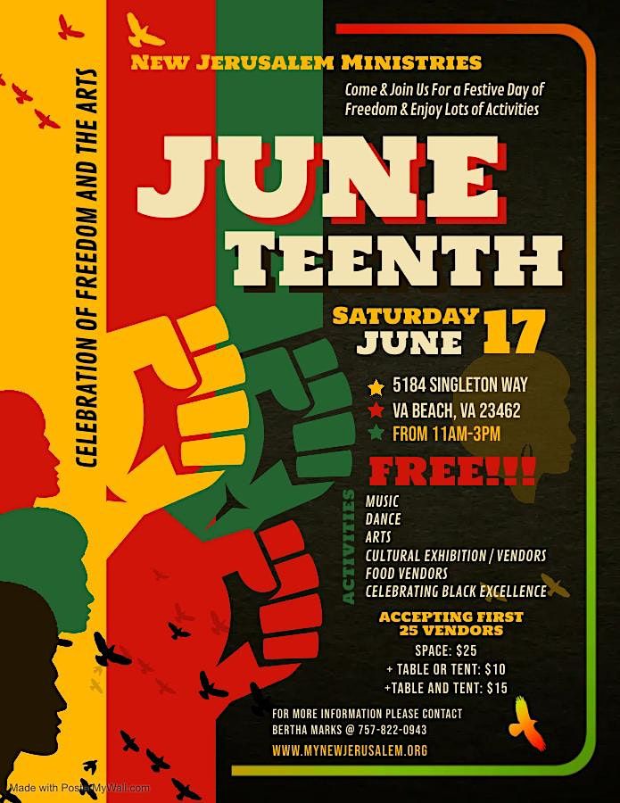 Juneteenth Festival 5184 Singleton Way Virginia Beach VA June 17 juneteenth-festival-5184-singleton-way-virginia-beach-va-june-17