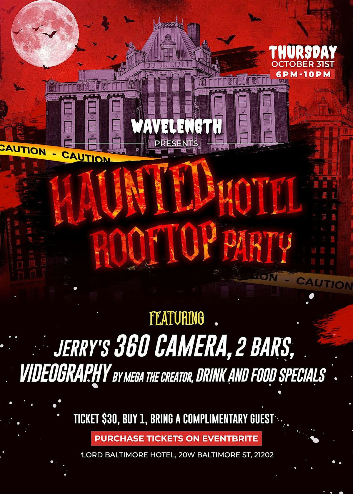 Haunted Hotel Rooftop Party