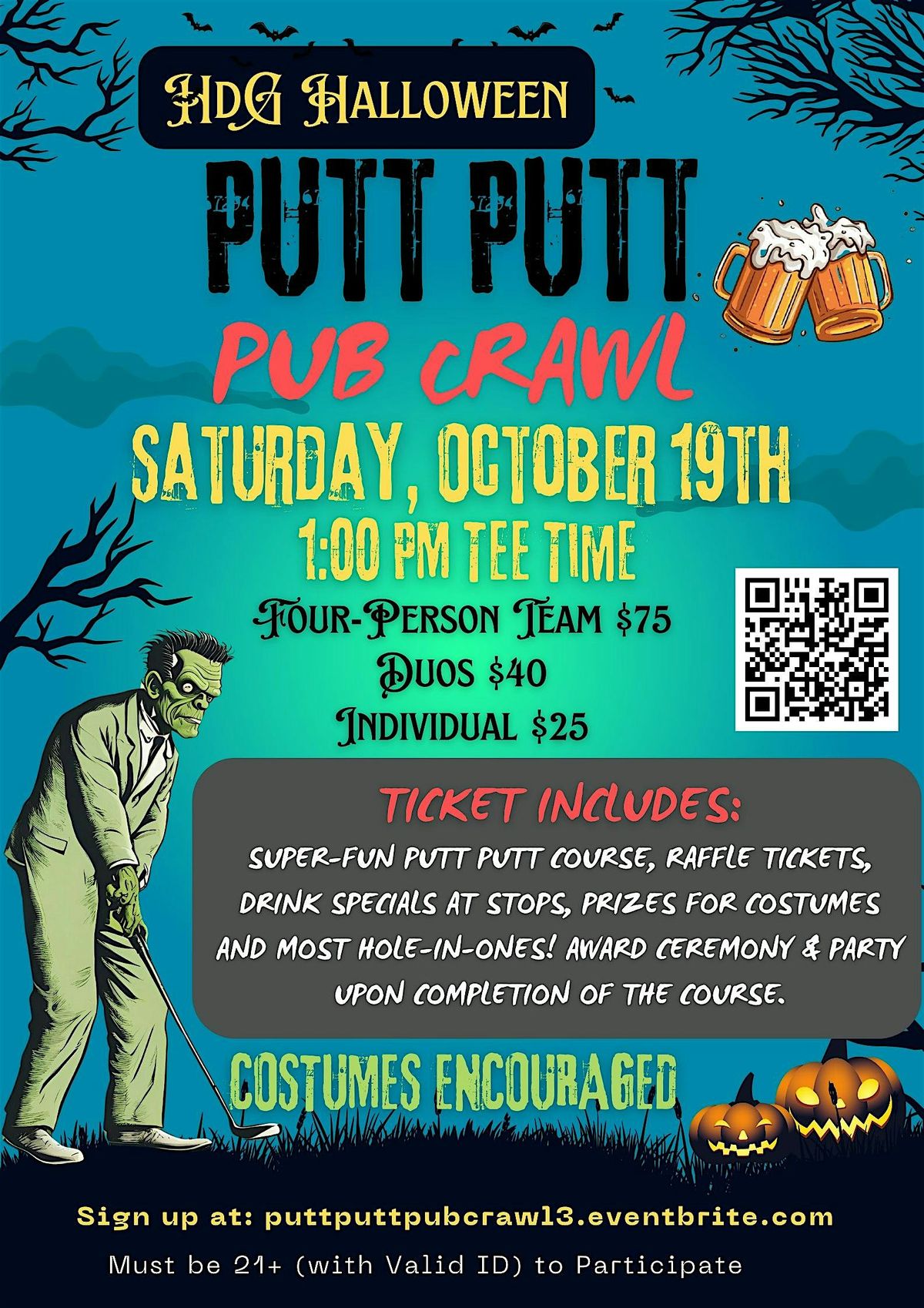 Halloween HDG Putt Putt Pub Crawl