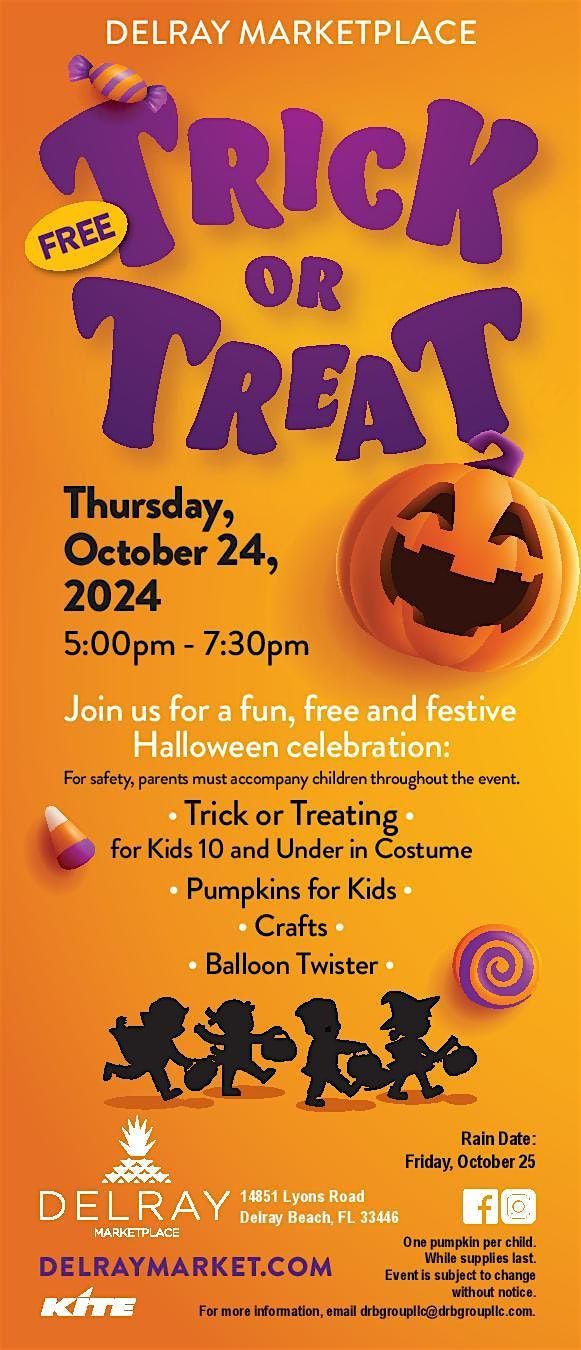 Trick or Treat Event at the Delray Marketplace