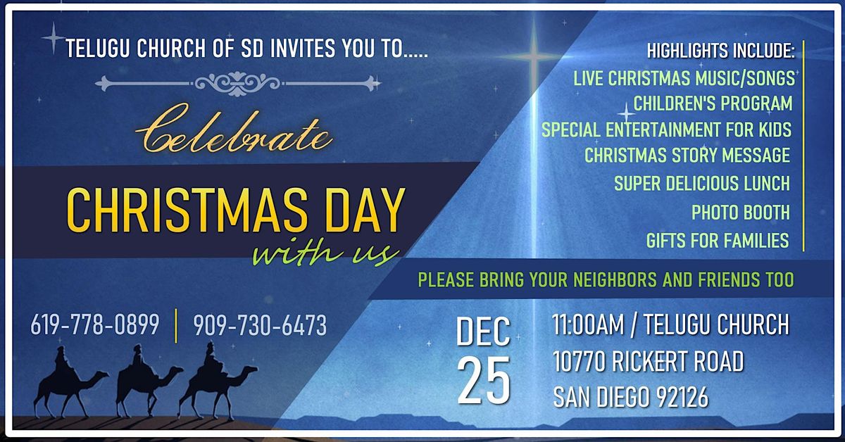 Indian Desi Christmas Day Celebrations! Dec 25th 10770 Rickert Rd