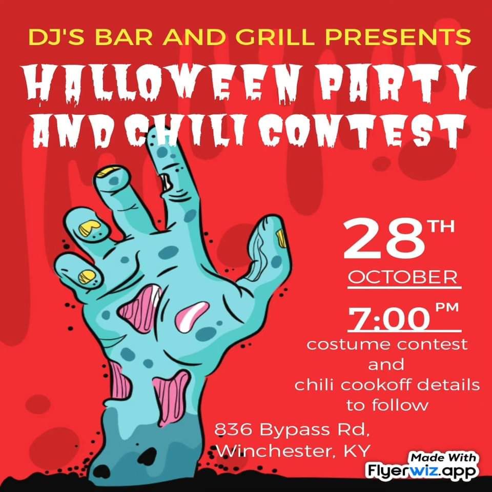 Halloween party and chili contest | DJ's Steakhouse Bar and Grill ...