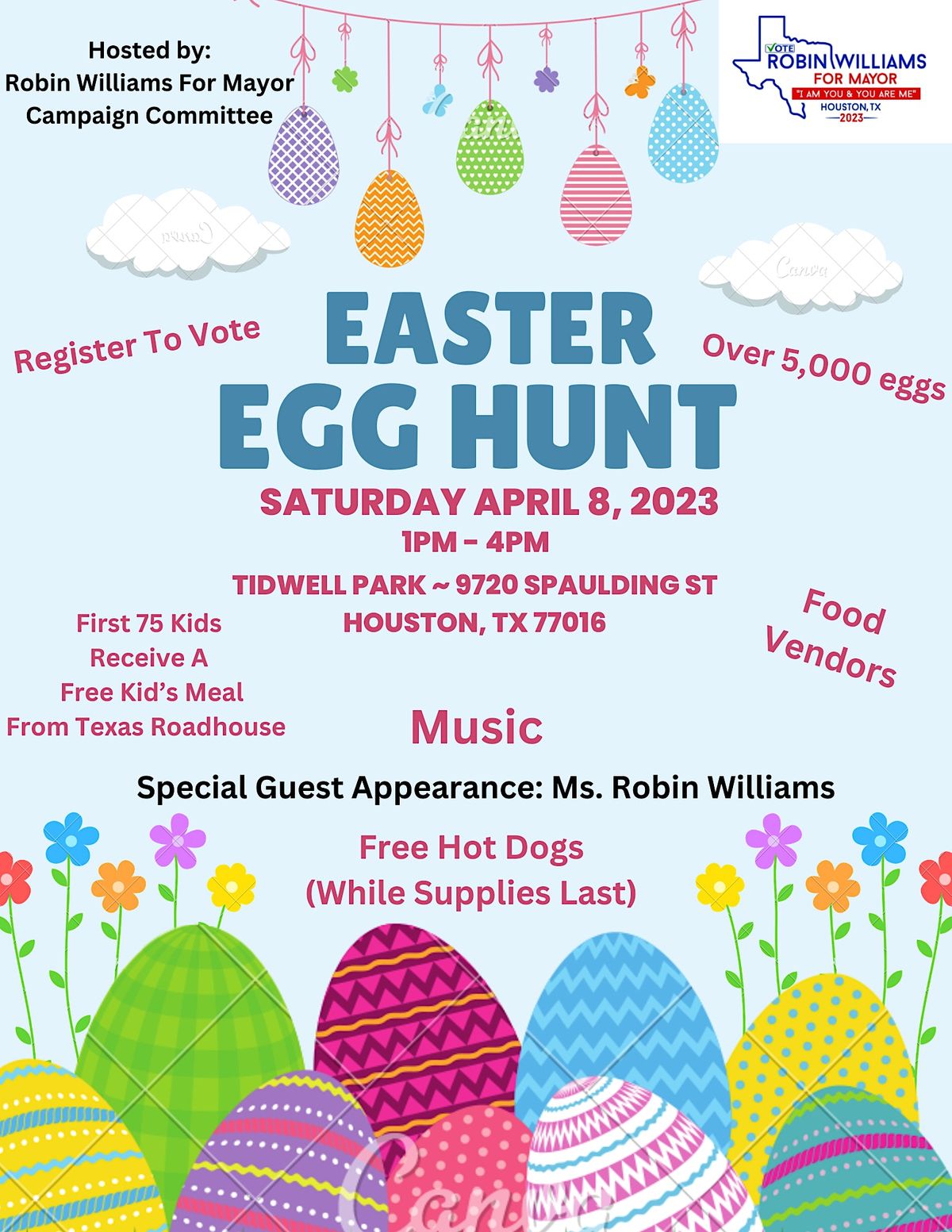 Easter Egg Hunt Tidwell Park, Houston, TX April 8, 2023