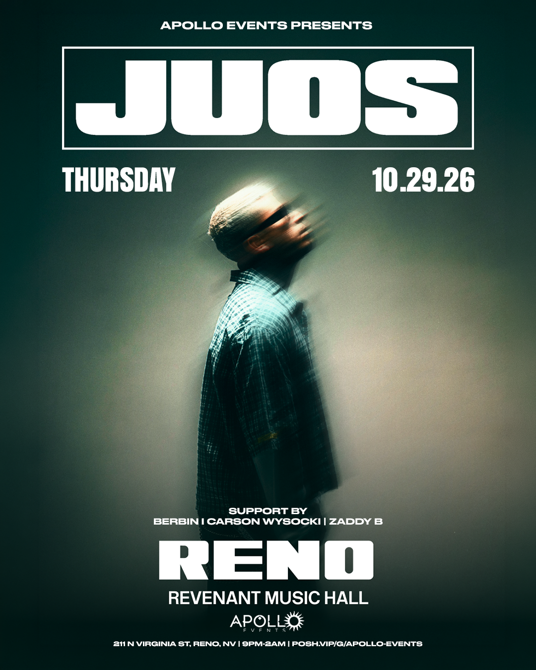 Apollo Events Presents: Juos – 18+ Halloween Dance Party in Reno | Hunt ...