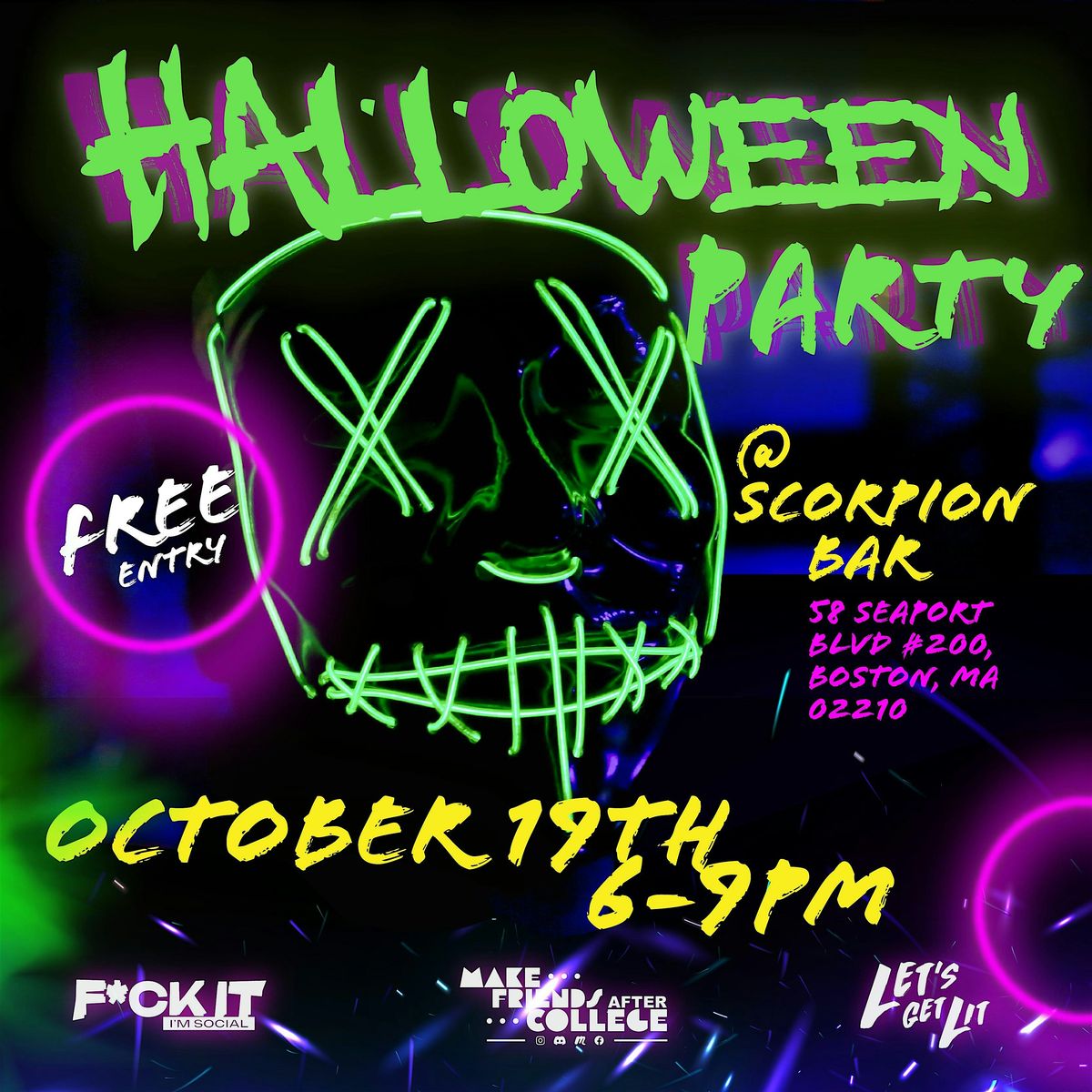 HALLOWEEN PARTY @ SCORPION BAR! FREE!