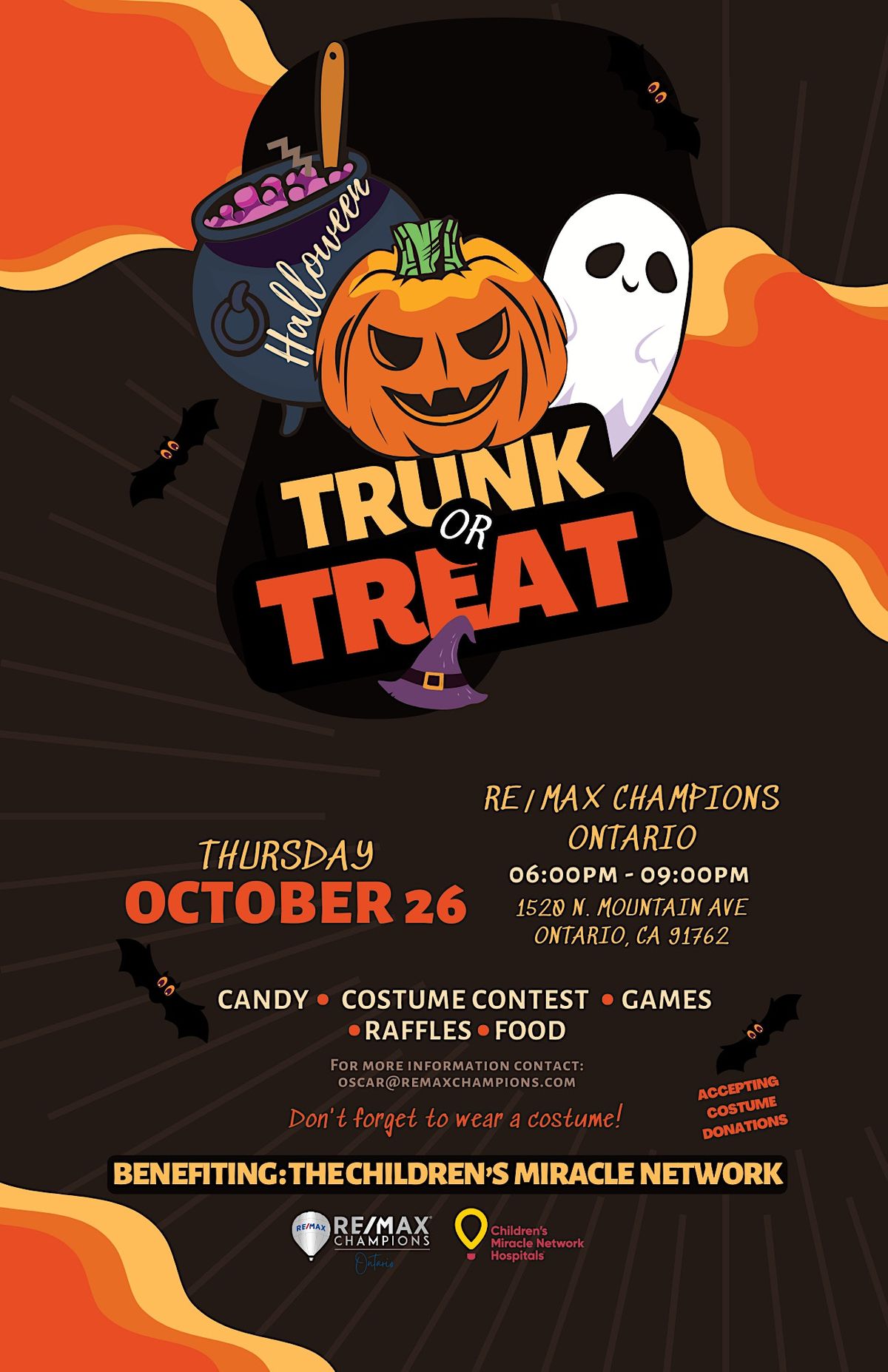 Trunk or Treat Spooktacular at RE/MAX Champions Ontario Parking lot