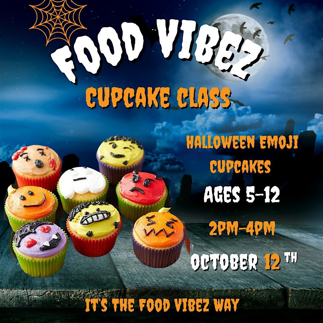 Kids Halloween Emoji cupcake class