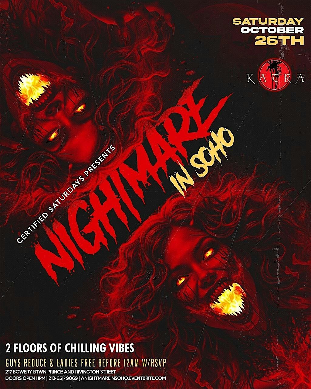 Nightmare in Soho Halloween Saturday Oct 26th