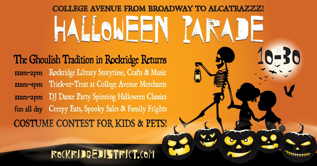 Rockridge Halloween Parade Oakland Public Library Rockridge Branch