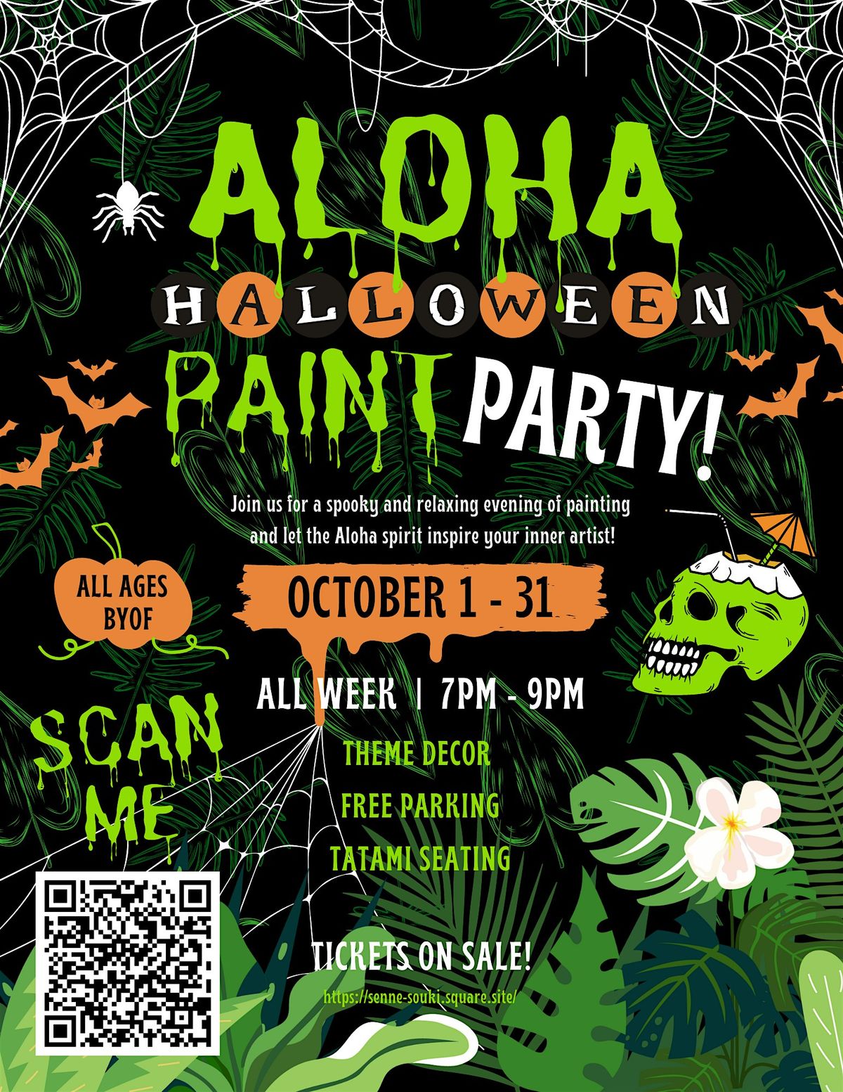 Aloha Halloween Paint Party