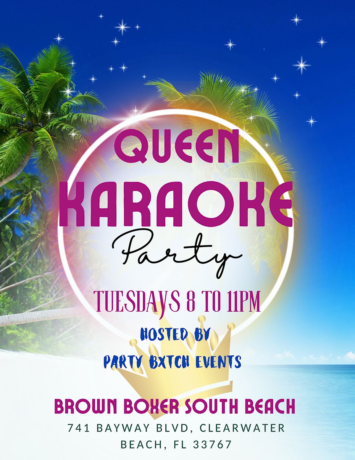 Queen Karaoke Party The Brown Boxer South Beach, Clearwater, FL