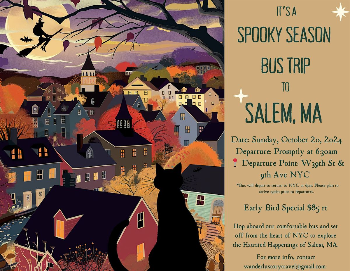 Spooky Season Bus Trip from NYC to Salem, MA