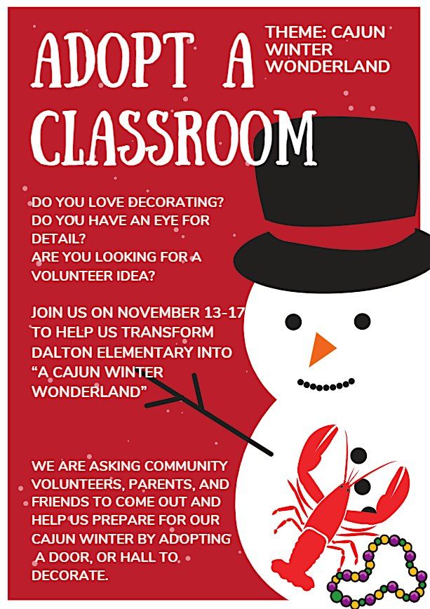 Adopt a Classroom at Dalton Elementary, a Redesign School Dalton