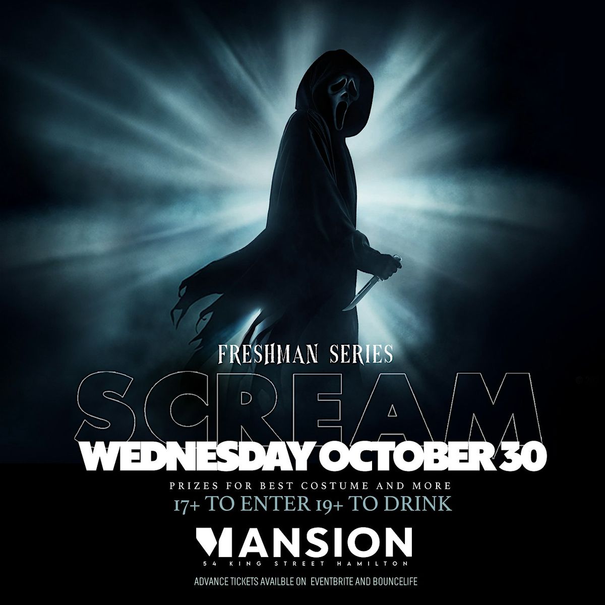 Scream Halloween Event  17+ to enter 19+ to drink