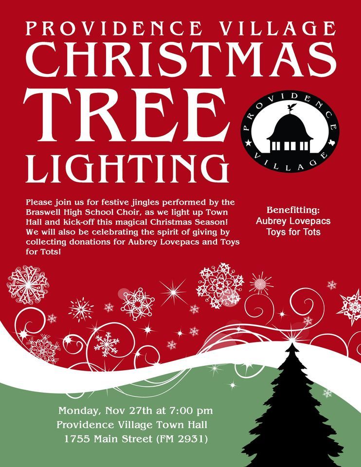 2023 Providence Village Christmas Tree Lighting Town of Providence