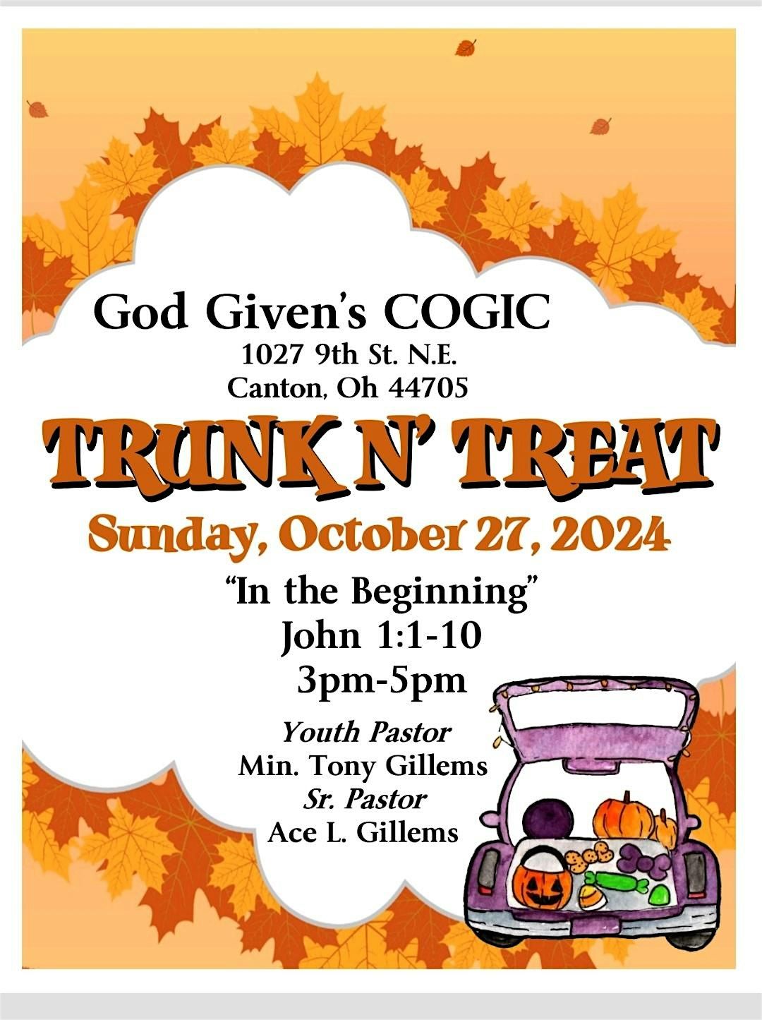 God Given's Annual Trunk n Treat